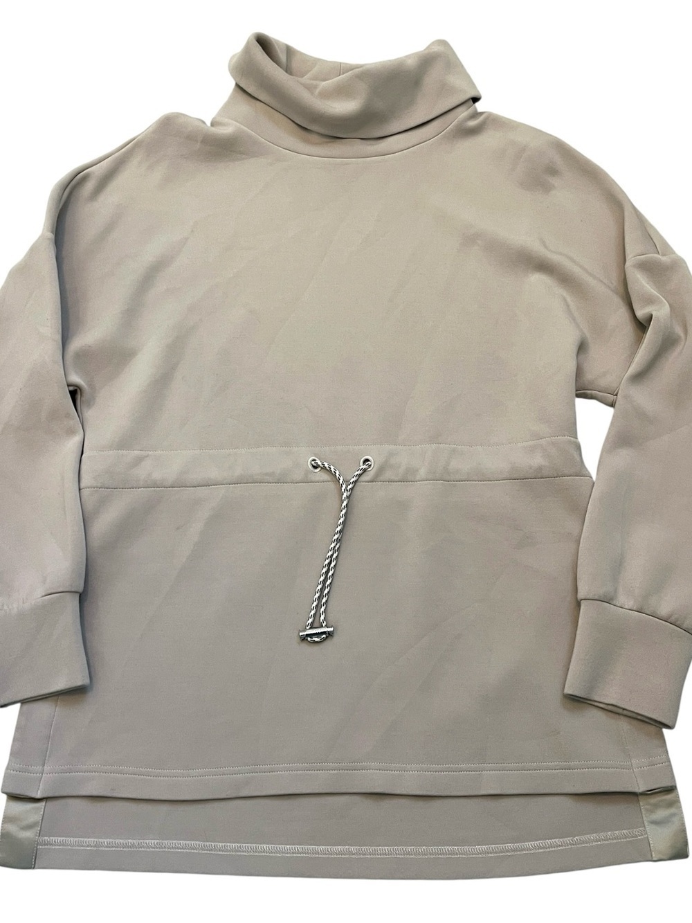 Varley Freya DoubleSoft Cinch Waist Sweatshirt M Taupe Athleisure - Picture 3 of 12